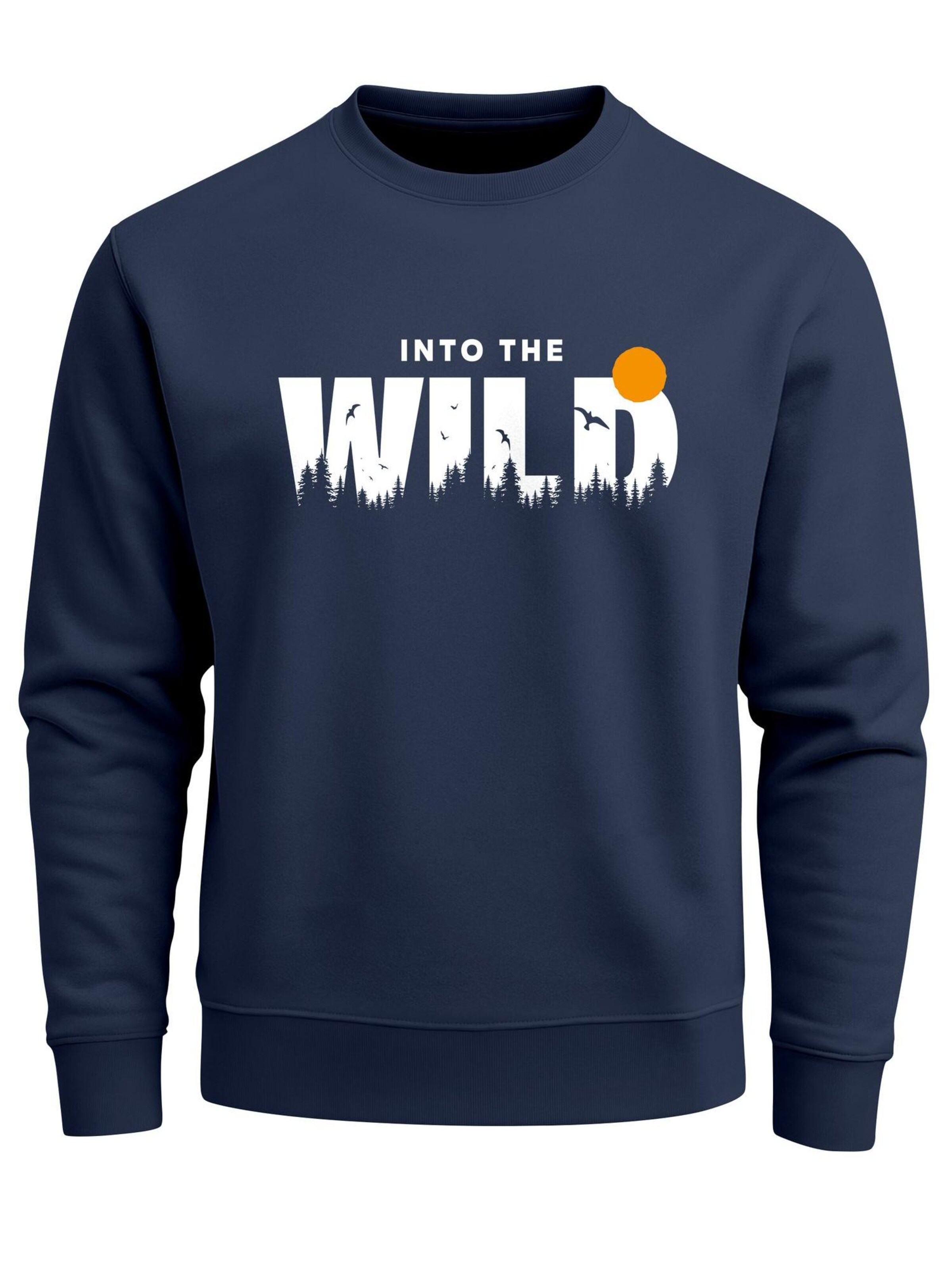 Neverless Sweatshirt 'Into the Wild' in Blue: front