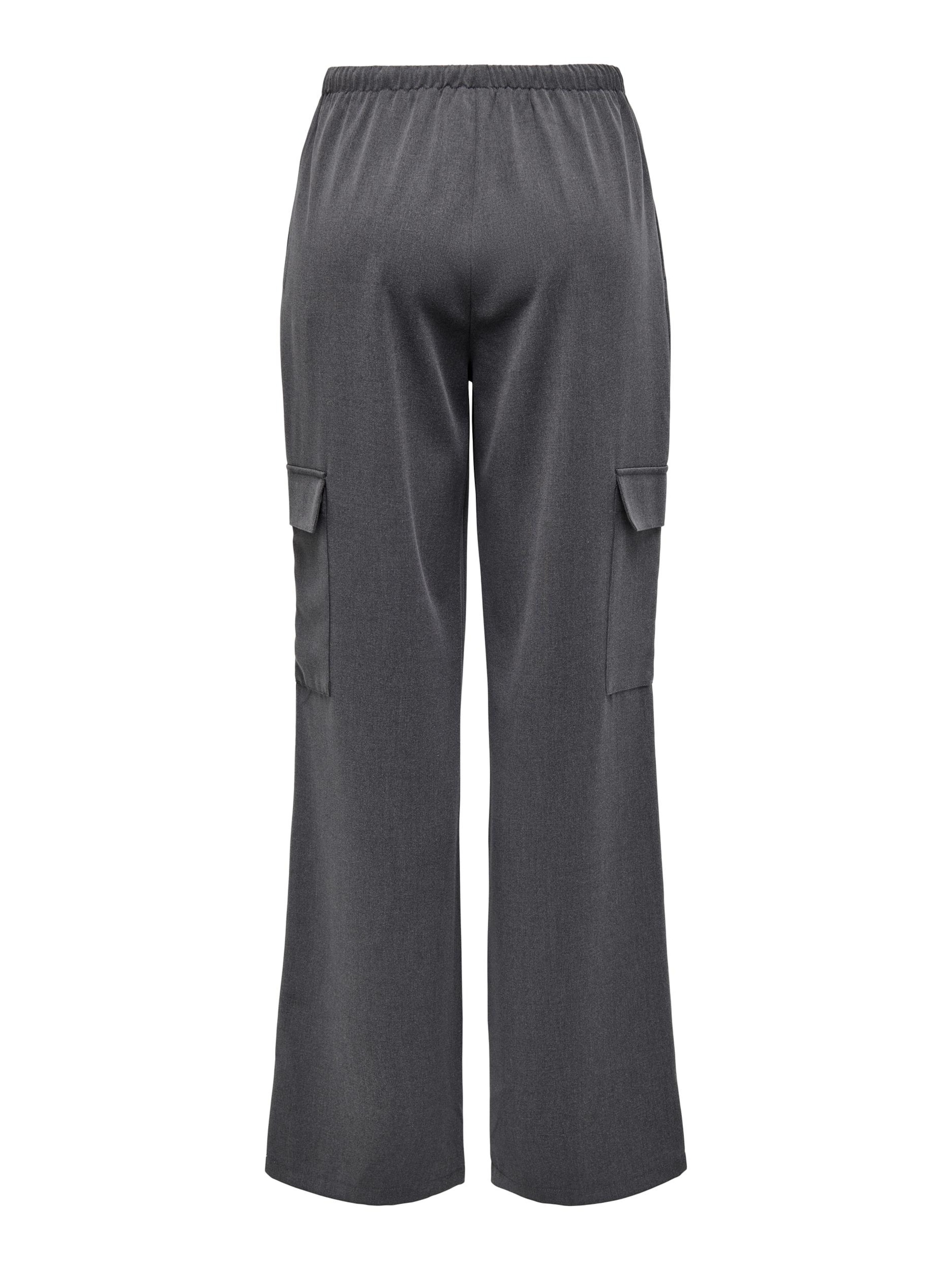 ONLY Wide leg Cargo Pants 'VERENA' in Grey