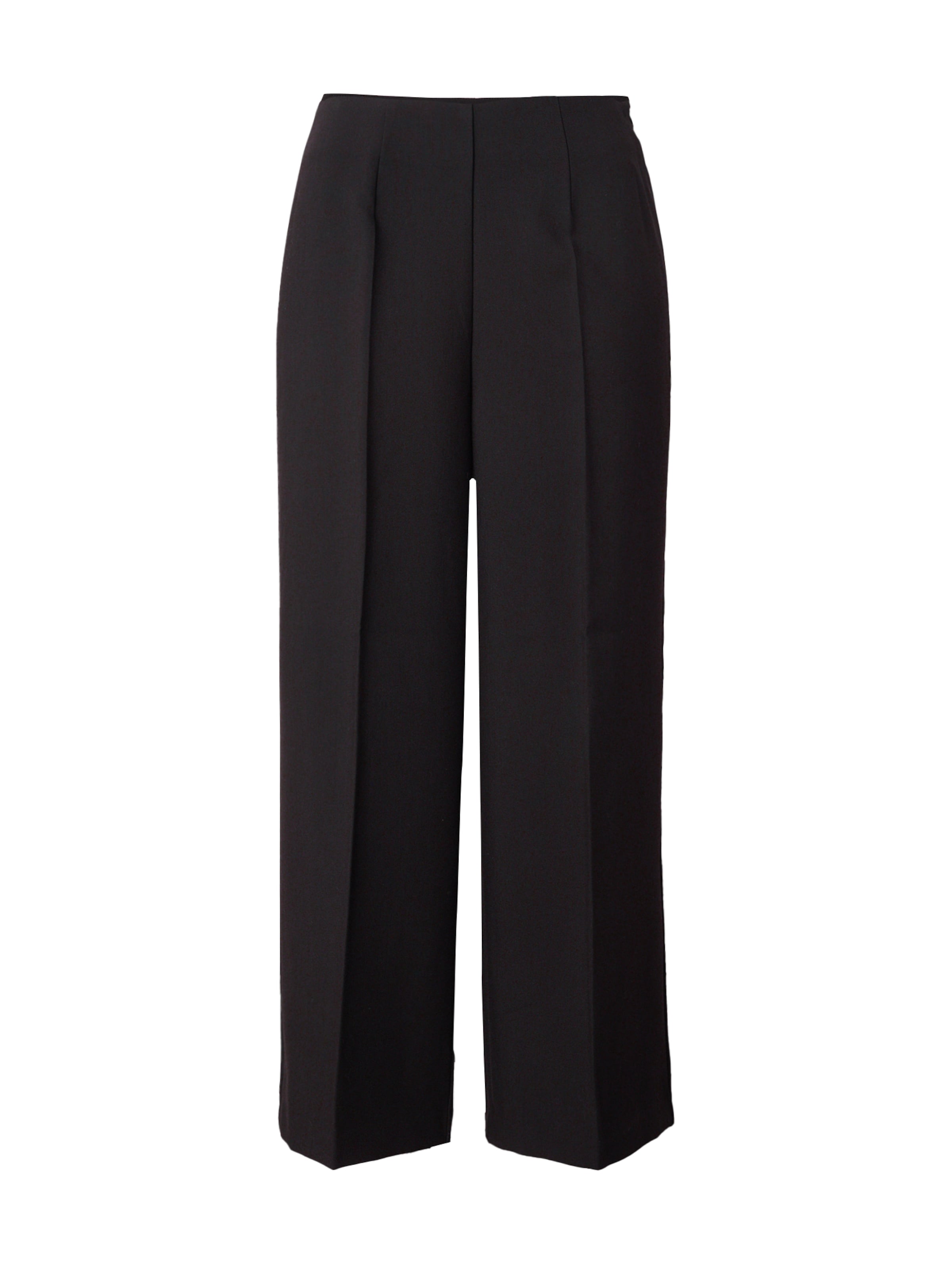 Aware Wide leg Pleat-Front Pants 'KAELYN' in Black: front