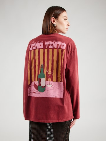 TOPSHOP Тениска 'Red Wine' в червено: отпред