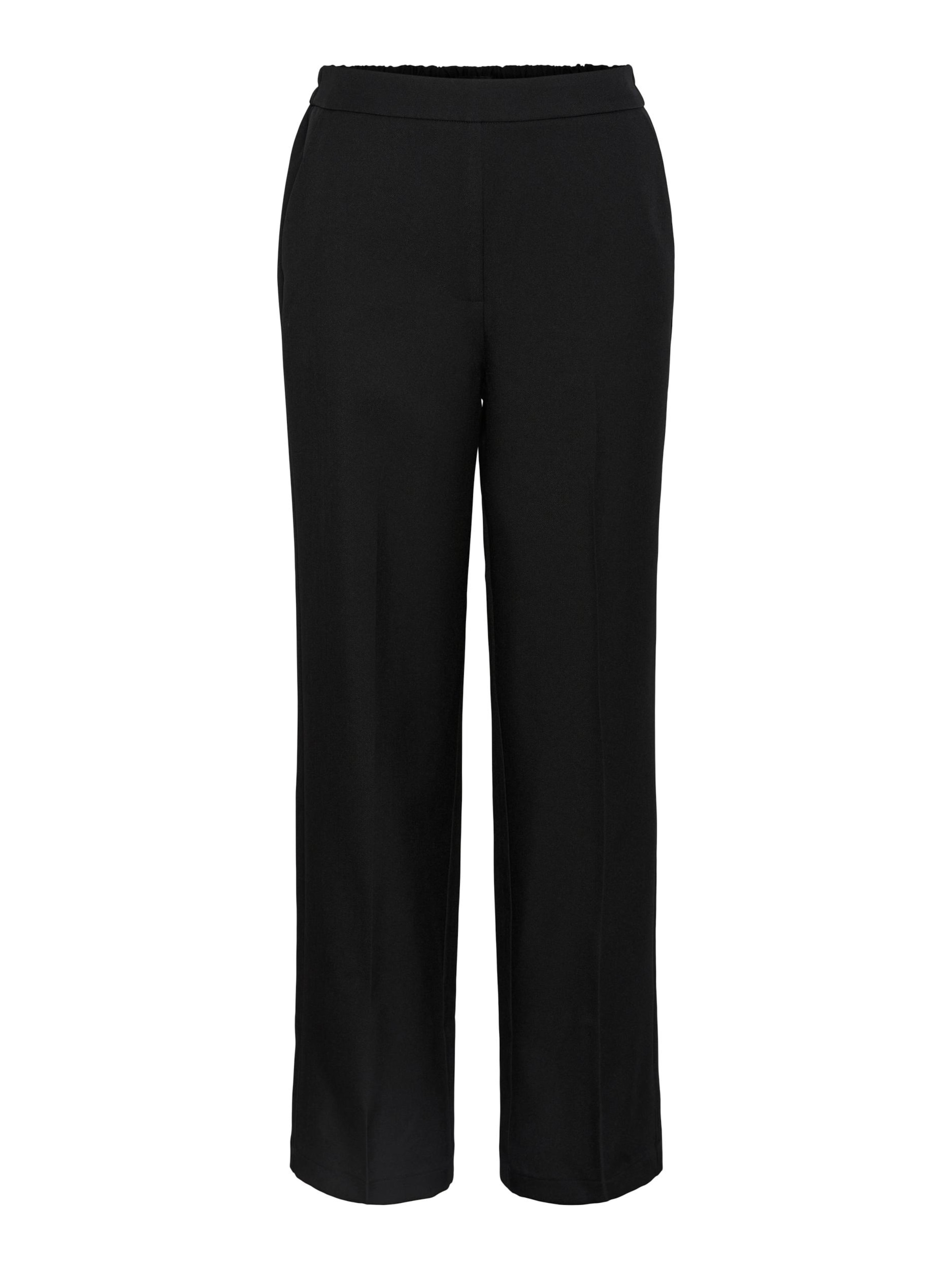 Pantalon à plis 'NEVA' PIECES en noir : devant