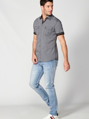 KOROSHI Regular fit Button Up Shirt in Grey