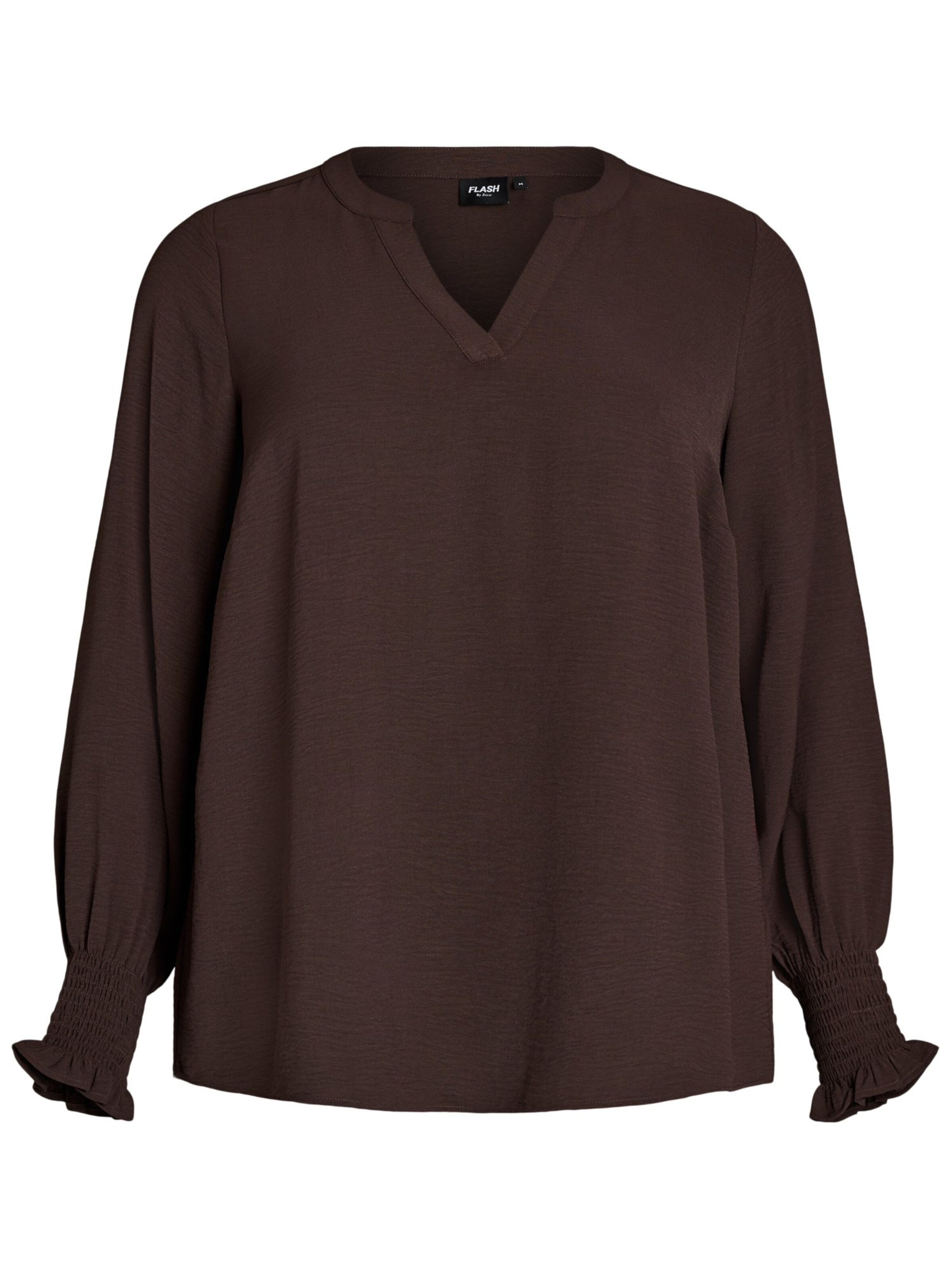 brūns Zizzi Blūze 'Kikka': no priekšpuses