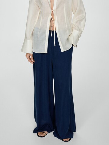 MANGO Loose fit Trousers 'MILOS' in Blue: front