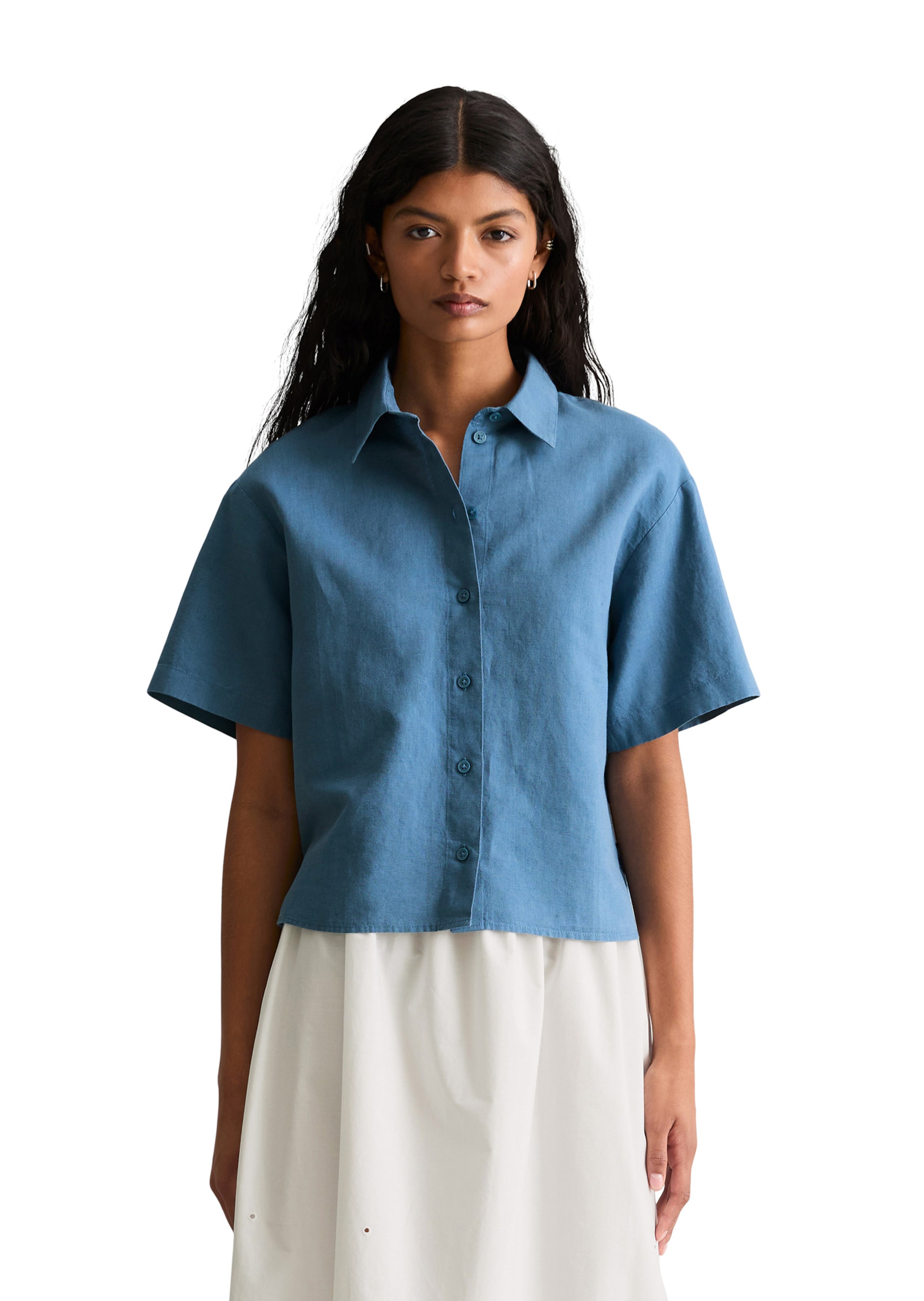 Chemisier Marc O'Polo DENIM en bleu : devant