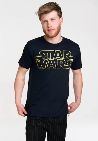 LOGOSHIRT Shirt 'Krieg der Sterne' in Blue: front