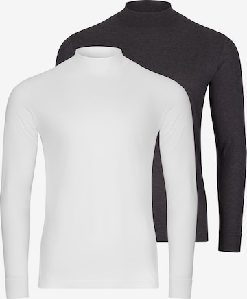 Ragman Shirt 'Basic' in Grau: Vorderseite