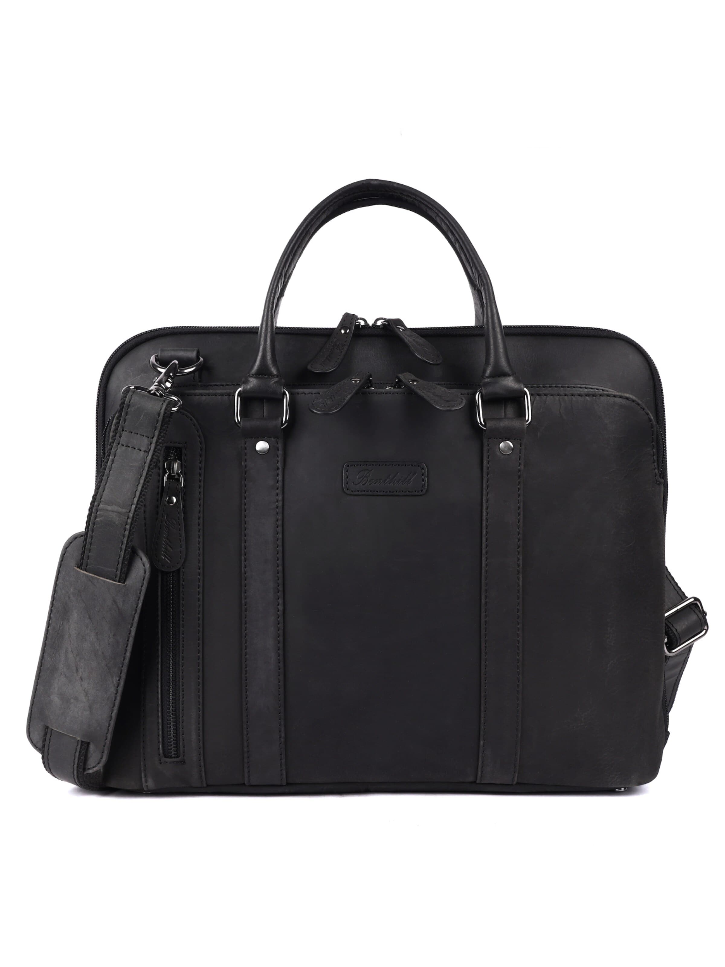Benthill Laptop Bag in Black: front