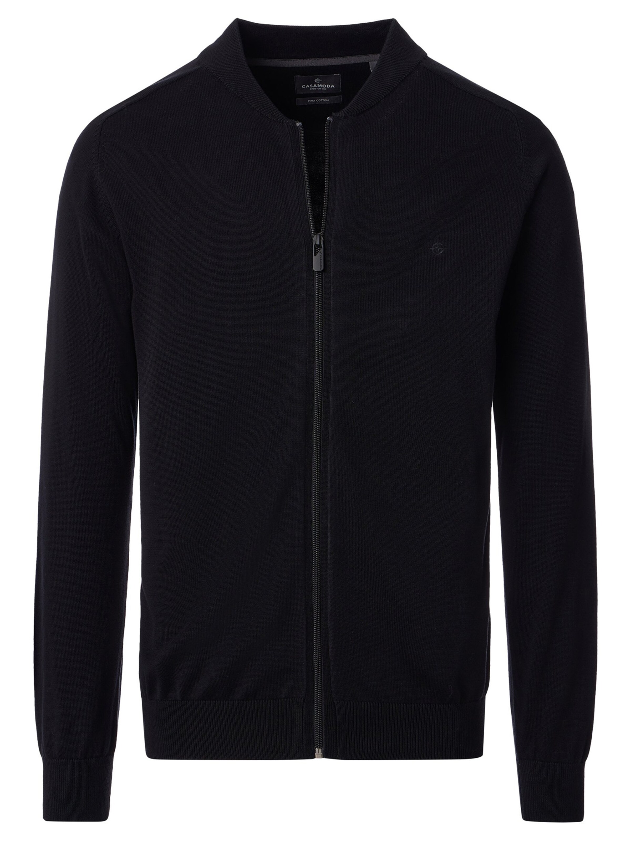 CASAMODA Strickjacke 'Basic'‌‌‌‌ in Schwarz: Vorderseite