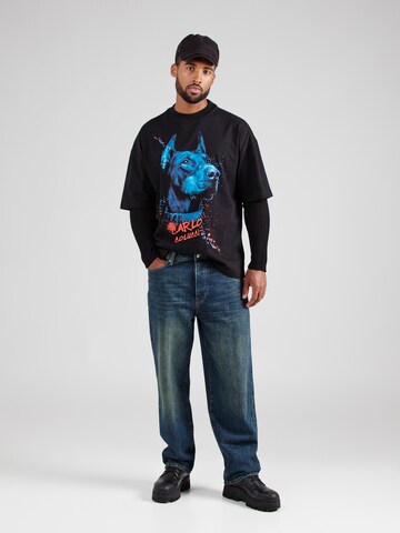 Carlo Colucci Shirt 'Dobermann' in Zwart