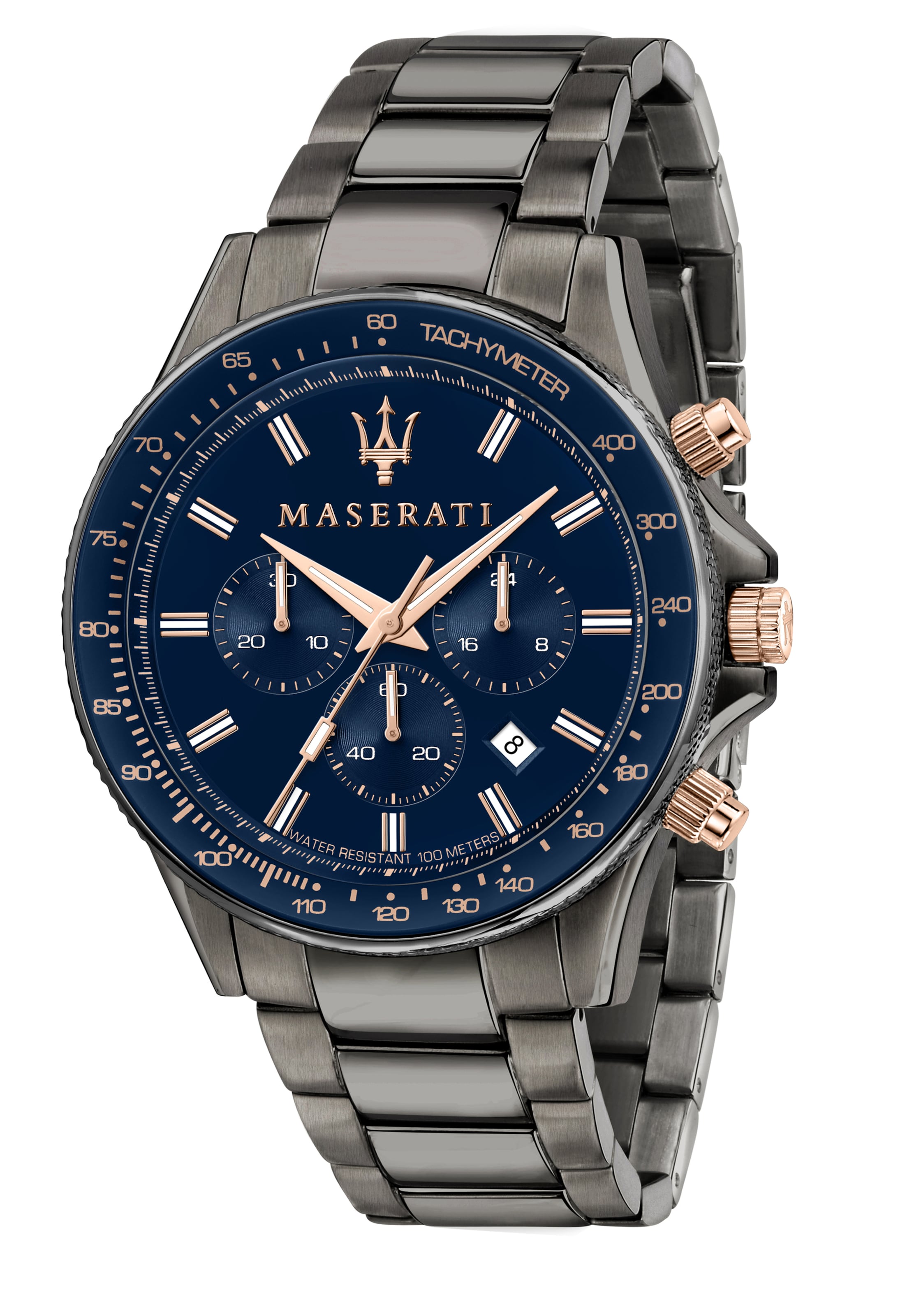 Maserati Uhr 'Fida' in Grau: Vorderseite