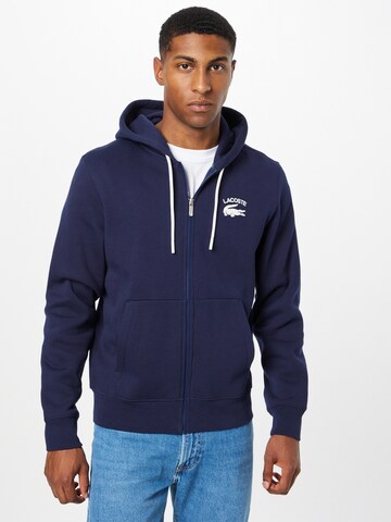 LACOSTE Zip-Up Hoodie 'Kap' in Blue: front