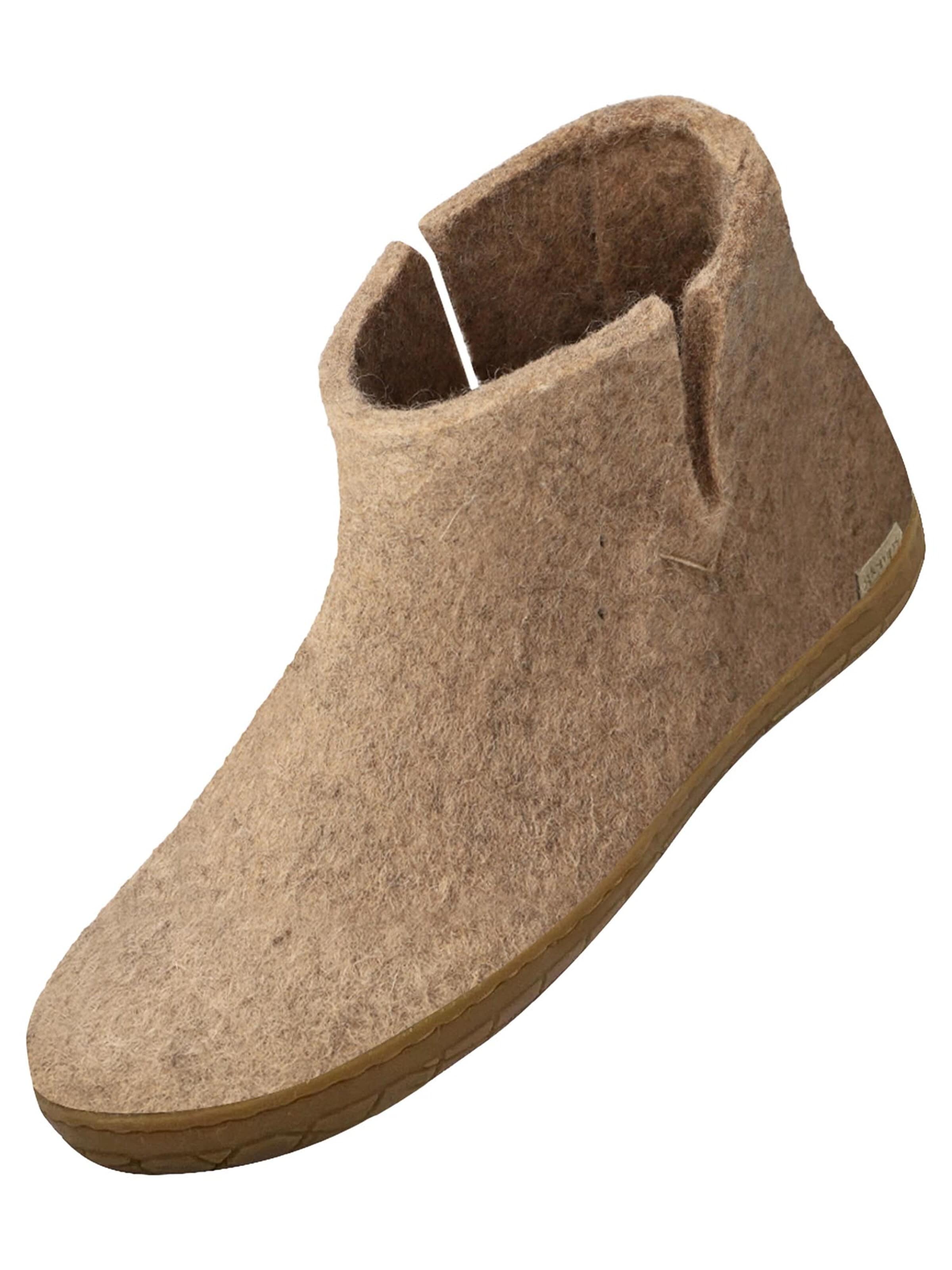 Glerups Muiltjes 'Kautschuksohle' in Beige