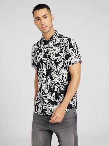 JACK & JONES Regular fit Πουκάμισο 'LAFAYETTE' σε μαύρο: μπροστά