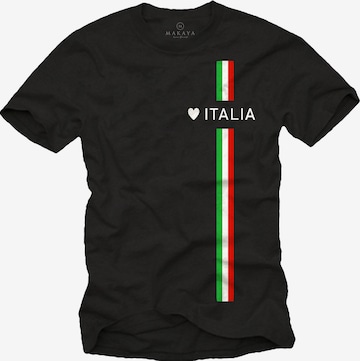 MAKAYA Shirt 'Love Italia' in Black: front