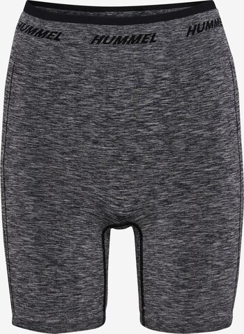 Hummel Skinny Sportbroek in Grijs: voorkant