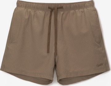 Pull&Bear Kratke kopalne hlače | rjava barva: sprednja stran