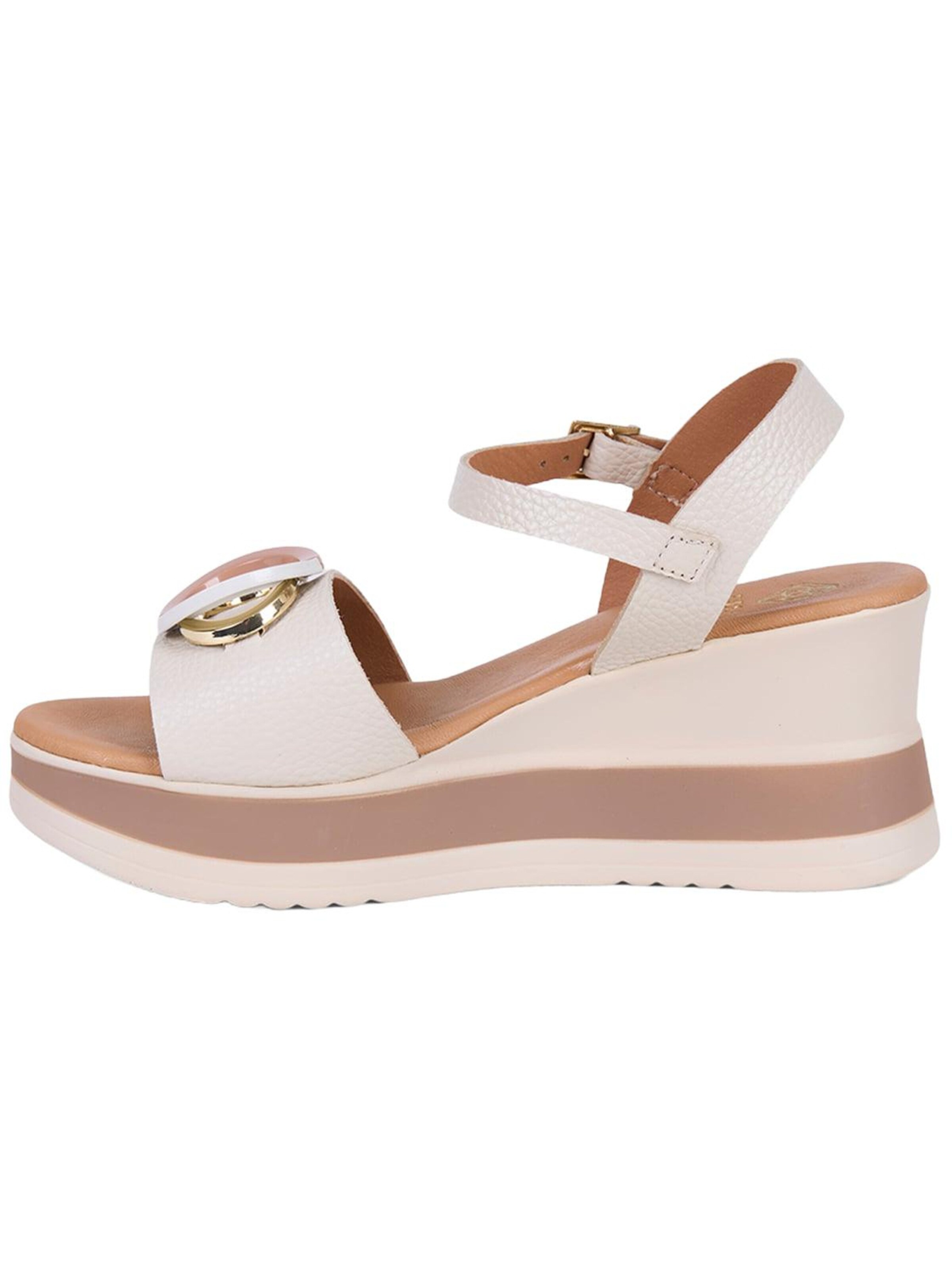 Desa T-bar sandals 'Keilsandalen' in Beige