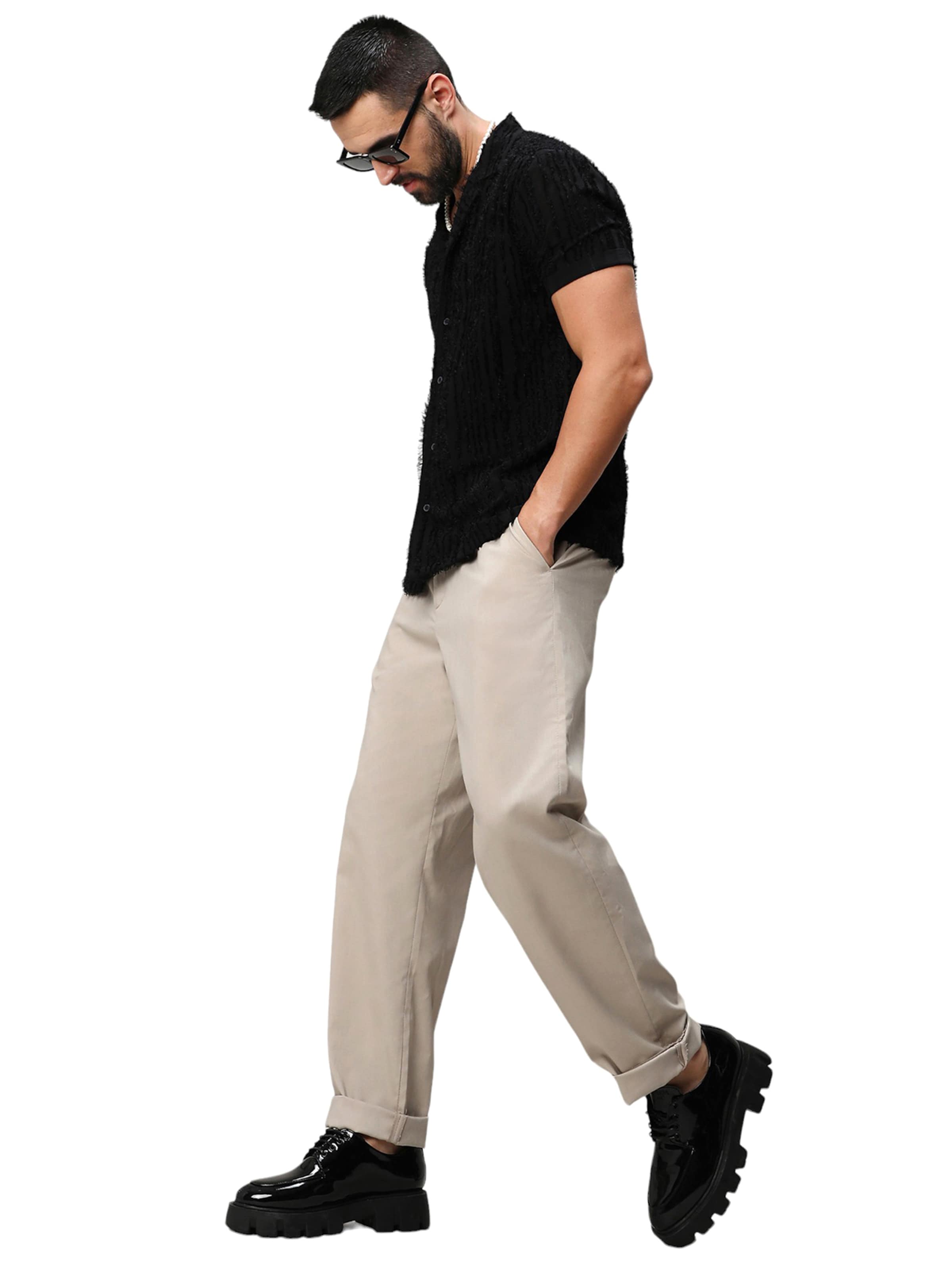 Campus Sutra Úzky strih Košeľa 'Julius' - Čierna