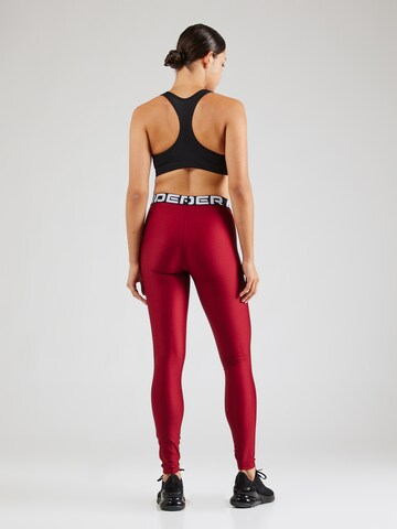 Skinny Pantaloni sportivi 'Authentics' di UNDER ARMOUR in rosso
