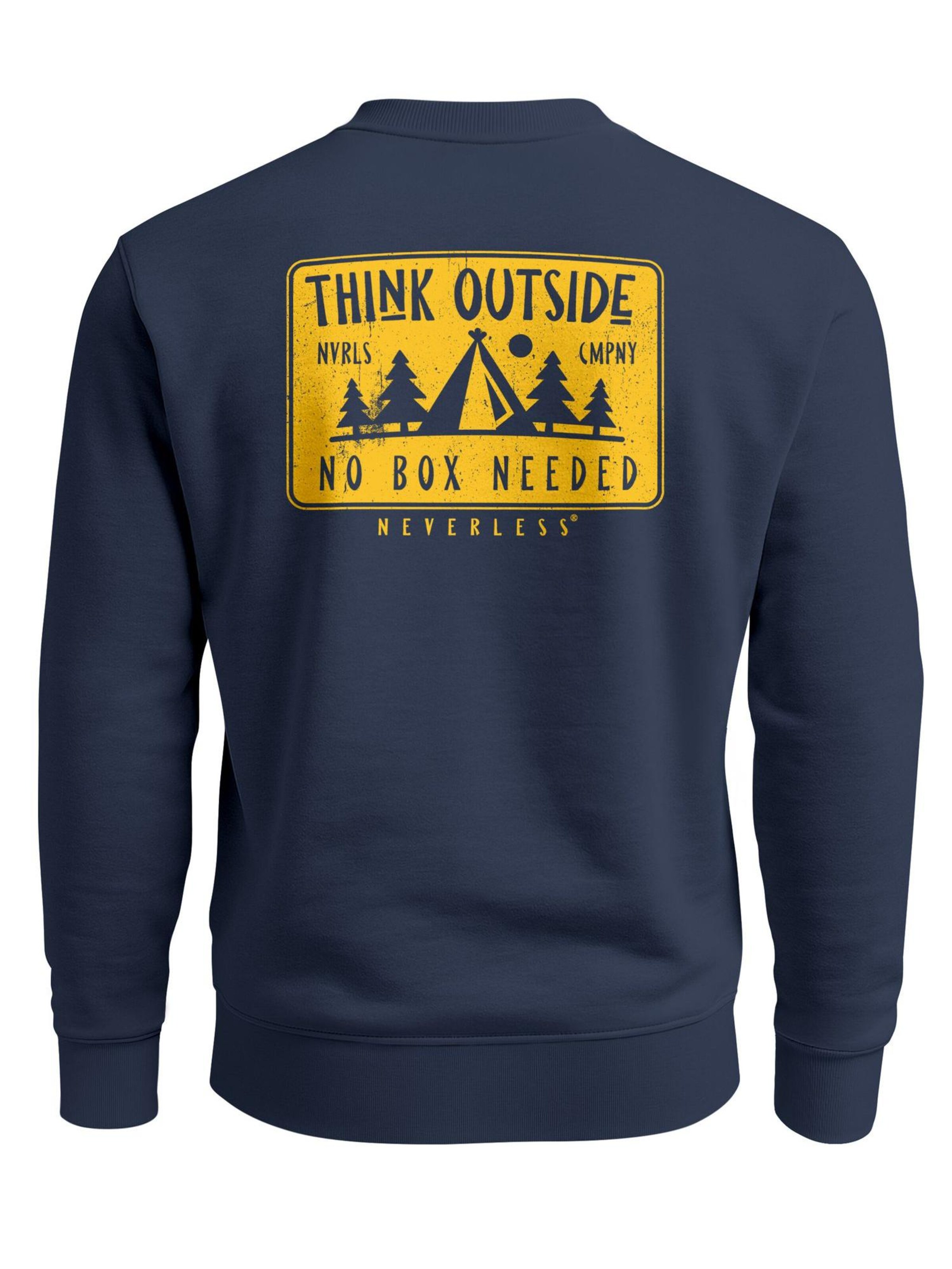 Neverless Sweatshirt 'Think Outside' in Blue