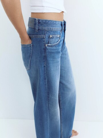 Pull&Bear Wide leg Jeans i blå