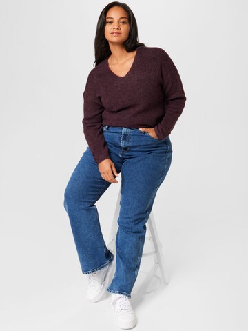 Vero Moda Curve Sveter - Červená