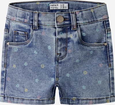 104 dydžio Džinsai 'NMFSalli' iš NAME IT, spalva – tamsiai (džinso) mėlyna / šviesiai mėlyna / geltona / rožių spalva, Prekių apžvalga