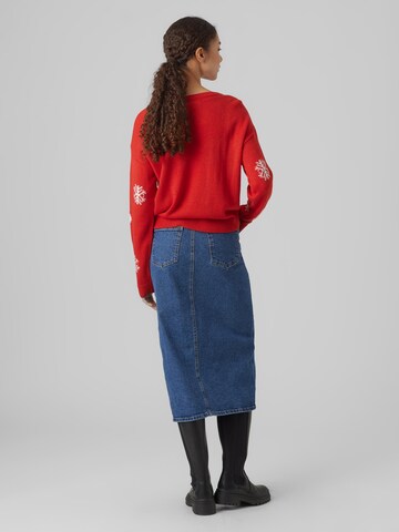 Pull-over 'Xmas' VERO MODA en rouge