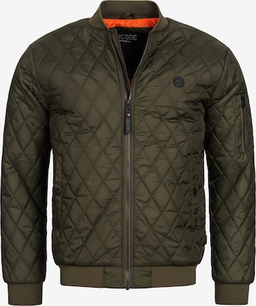 INDICODE JEANS Between-Season Jacket 'Novak' in Green: front