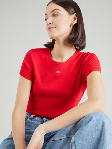 Tommy Jeans Shirt 'ESSENTIAL' in Red