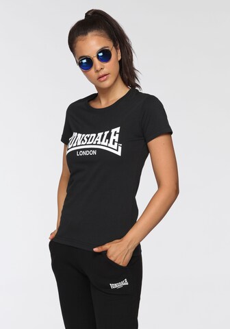 LONSDALE Koszulka 'Cartmel' w kolorze czarny: przód