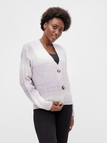 MAMALICIOUS Knit cardigan 'Britt' in Purple: front