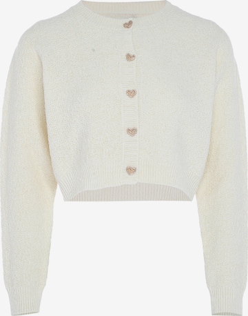 aleva Gebreid vest in Wit: voorkant