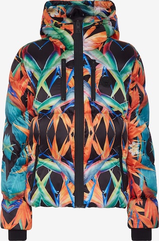 Giacca sportiva 'Flowers' di Plein Sport in nero: frontale