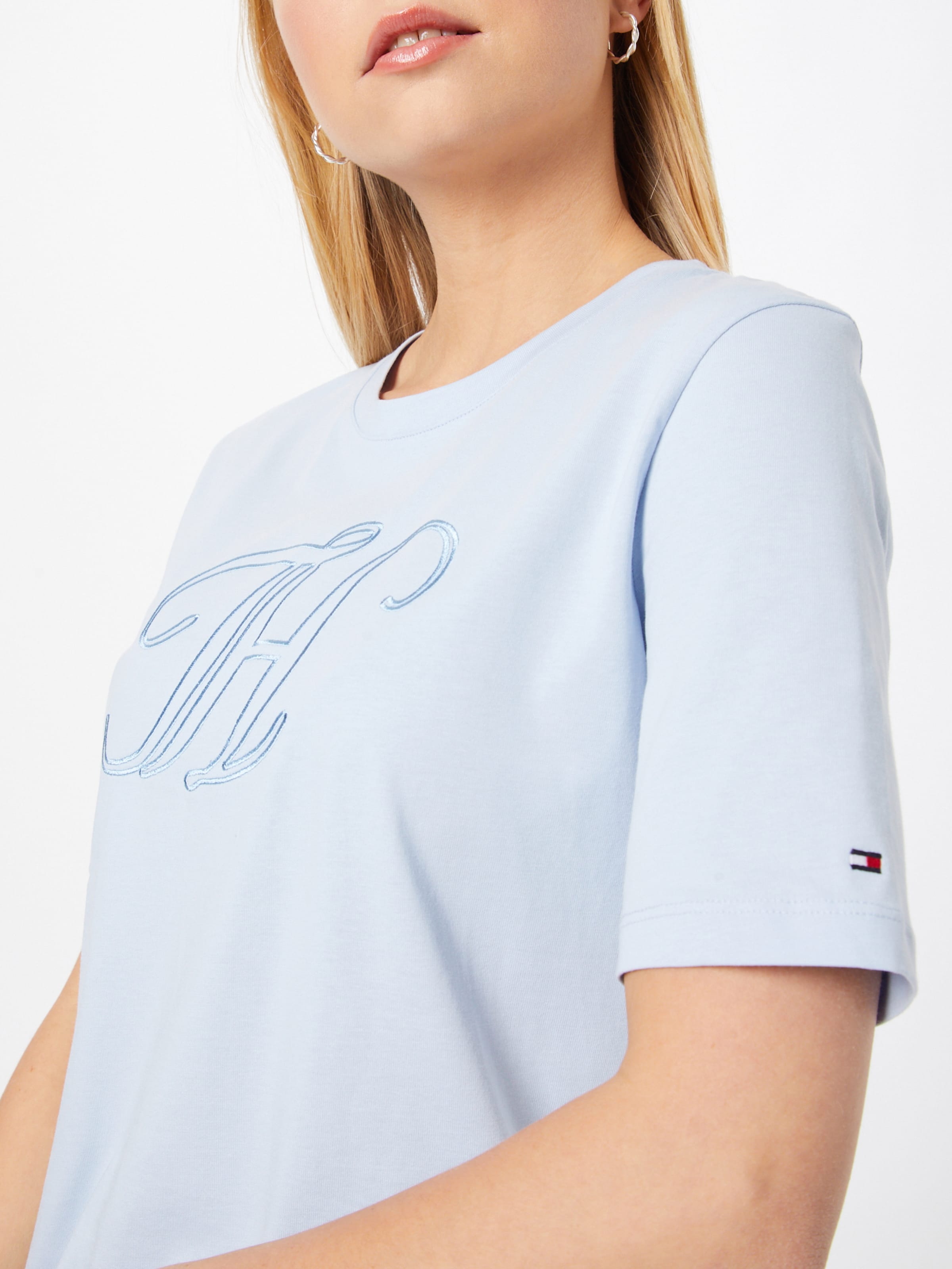 Frauen Shirts & Tops TOMMY HILFIGER T-Shirt in Blau, Hellblau - SO10980
