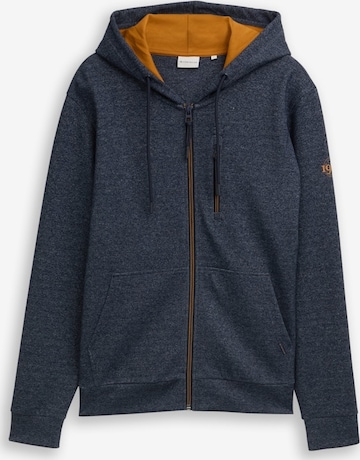 TOM TAILOR Sweat jacket in Blue: front