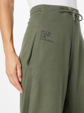 G-Star RAW Wide leg Broek 'Snow' in Groen