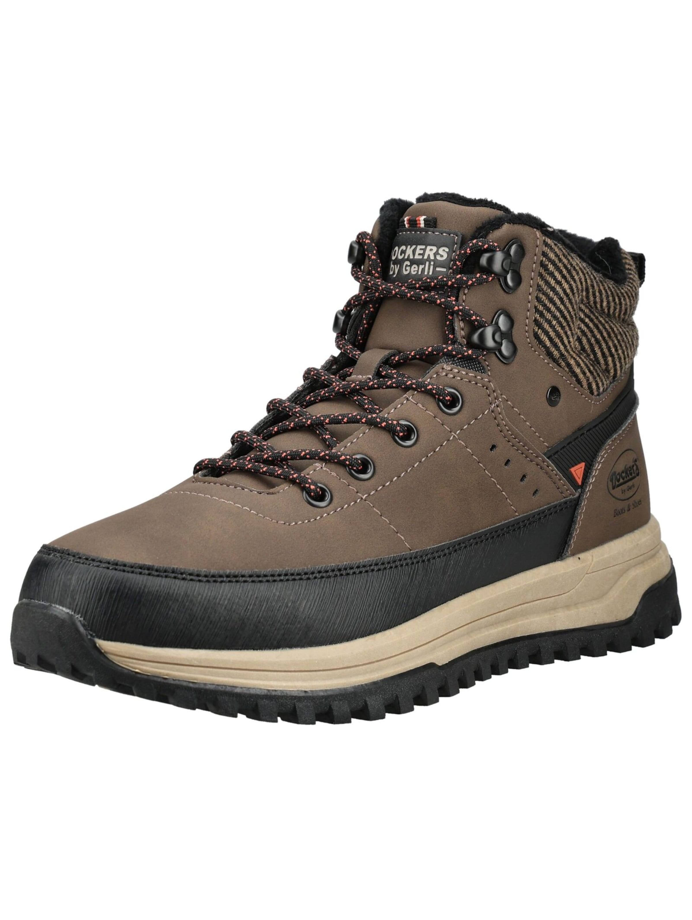 Bottines à lacets Dockers by Gerli en marron : devant
