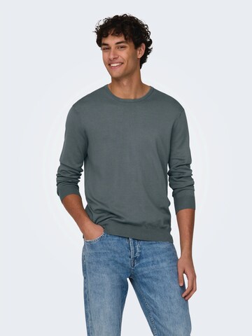 Only & Sons Pulover 'ONSWYLER' | zelena barva: sprednja stran