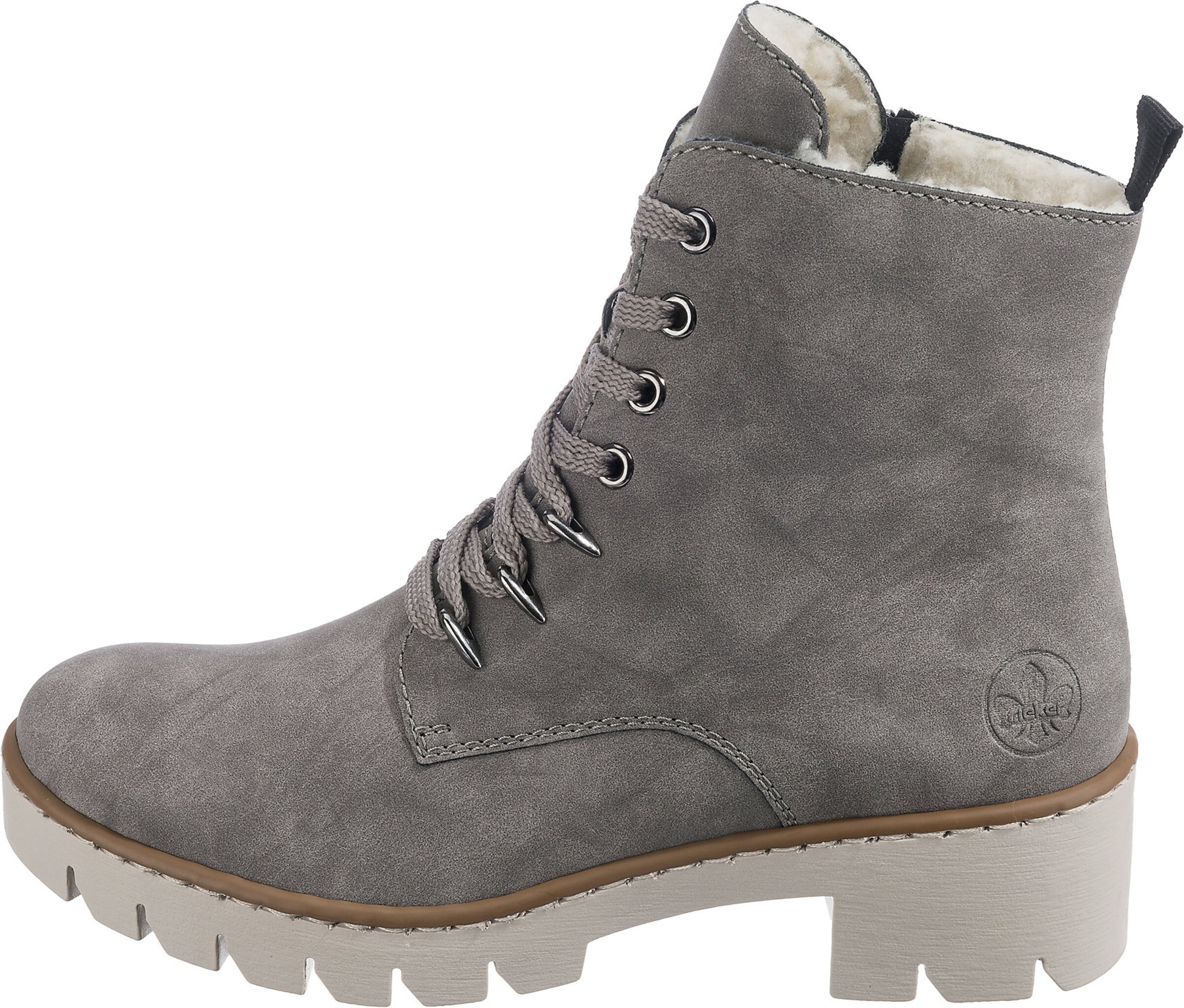 Rieker Schnürstiefelette in Grau