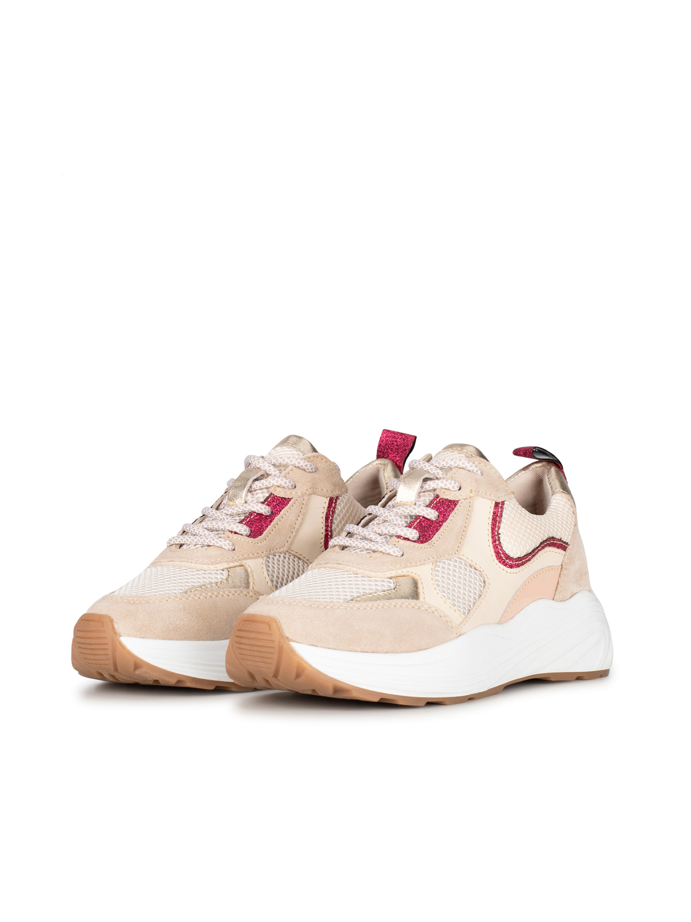 PS Poelman Sneakers laag in Beige