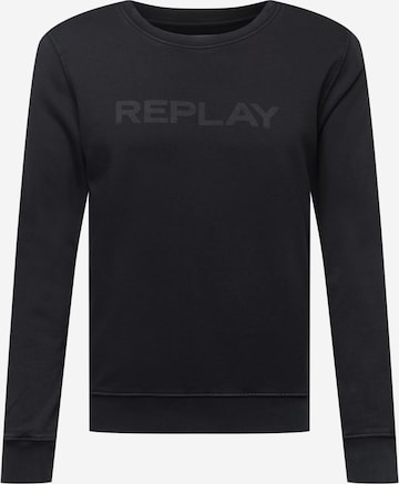REPLAY Sweatshirt in Schwarz: front