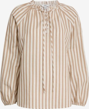 Marks & Spencer Blouse in Beige: voorkant