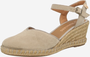 VERBENAS Čevlji s peto in s paščki 'MAGGIE' | siva barva: sprednja stran