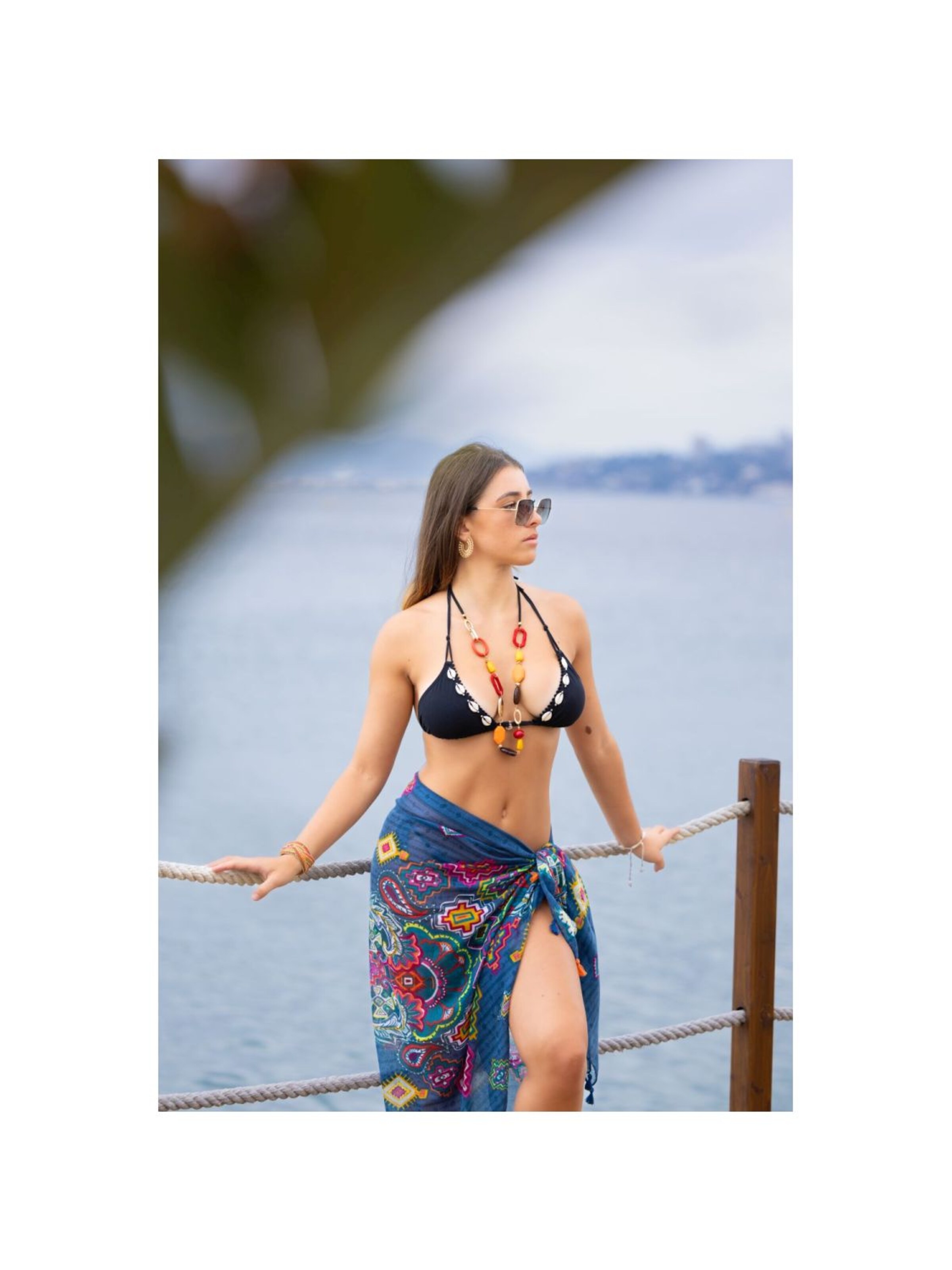 alberto cabale Rok 'Paréo de plage GILDA' in Blauw