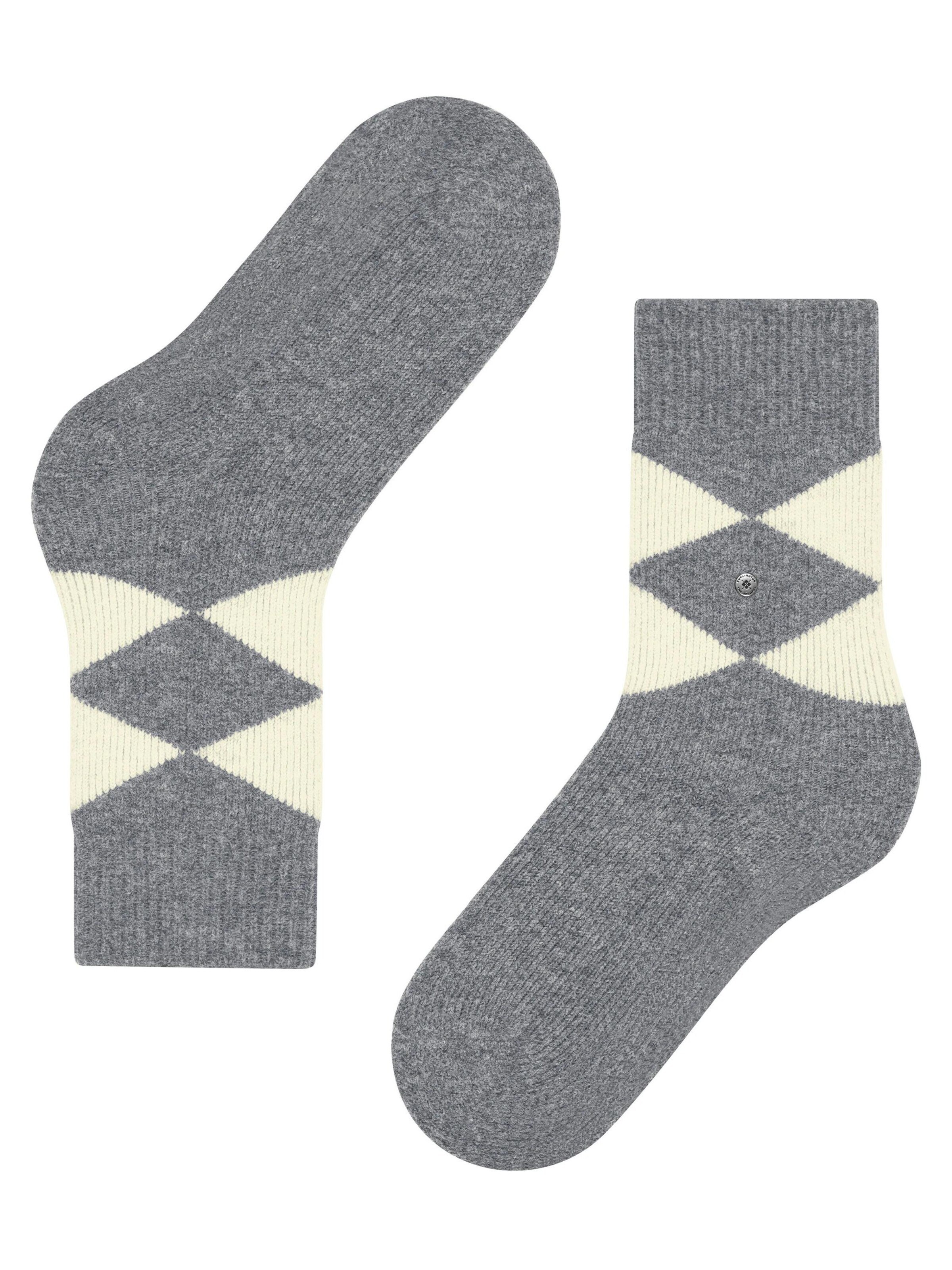BURLINGTON Socken 'Cosy Argyle'‌‌‌ in Grau