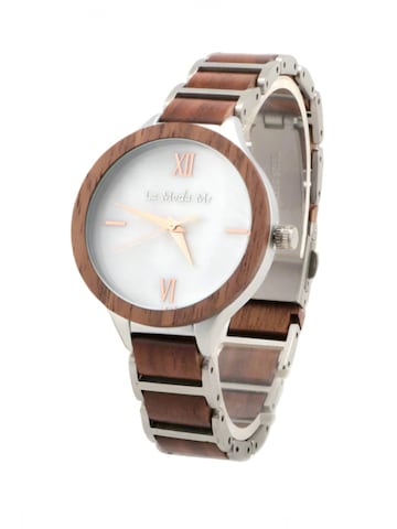 La Moda Me Analog Watch 'Vita, elegant, walnut and alloy, feminin' in Brown: front