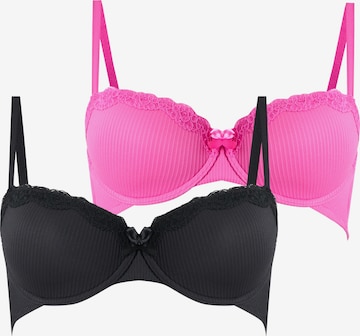 Hunkemöller T-Shirt Rintaliivi 'Lola' värissä lila: etupuoli