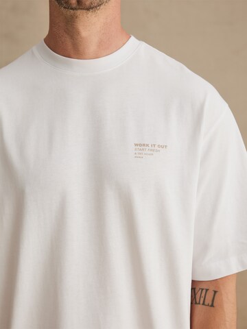 T-Shirt 'Mirac' DAN FOX APPAREL en blanc